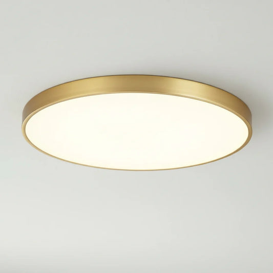 Modern Round Gold Metal Ceiling Light