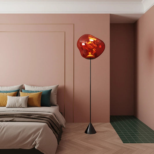 Modern Molten Blown Floor Light
