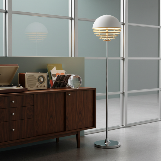 Elwin Bauhaus Vintage Acrylic Sunset Floor Lamp For Living Room