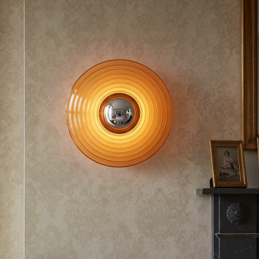 Vintage Decorative Style Water Ripple Glass Wall Light