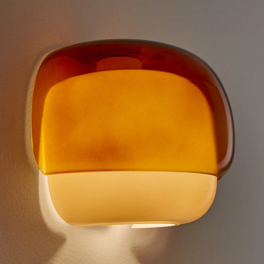 Vernon Minimalist Coloured Glass Mushroom Wall Light