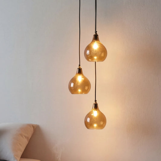 Modern Minimal Ambient Glass Teardrop Cluster Pendant Light