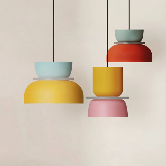 Nordic Modern Colorful Bowl Metal Pendant Light