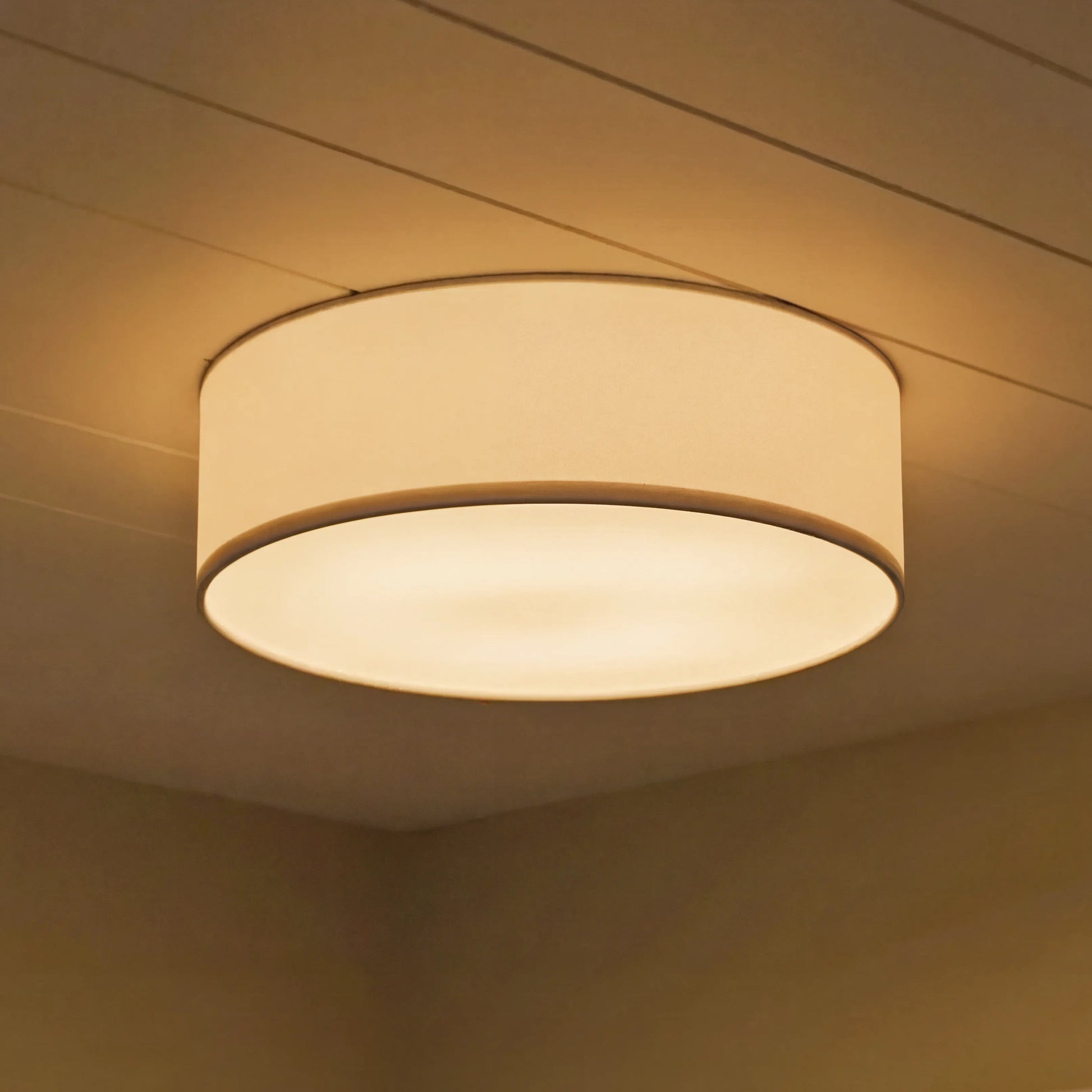 Minimalist Fabric Cylinder Shade Ceiling Light