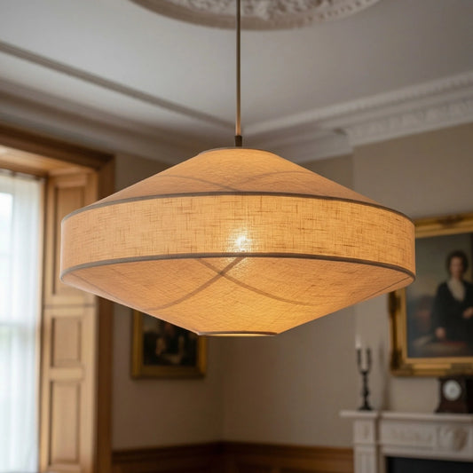 Modern Natural Layered Fabric Pendant Light