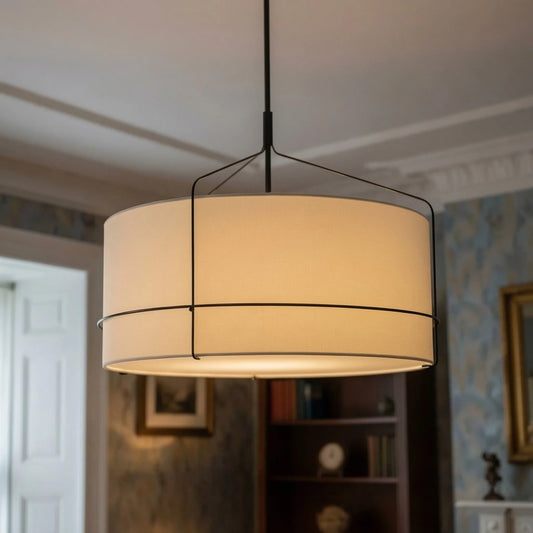 Modern Adjustable Metal Drum Pendant Light