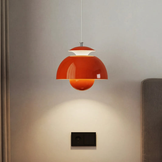 Aesthetic Cream Flower Bud Pendant Light