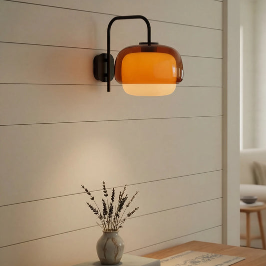 Vernon Modern Art Glass Ball Double Wall Light