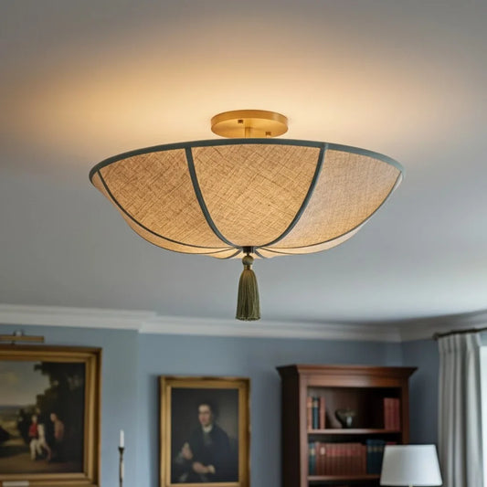 Modern Decorative Textured Fabric Ceiling Light