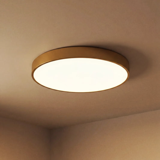 Modern Round Gold Metal Ceiling Light