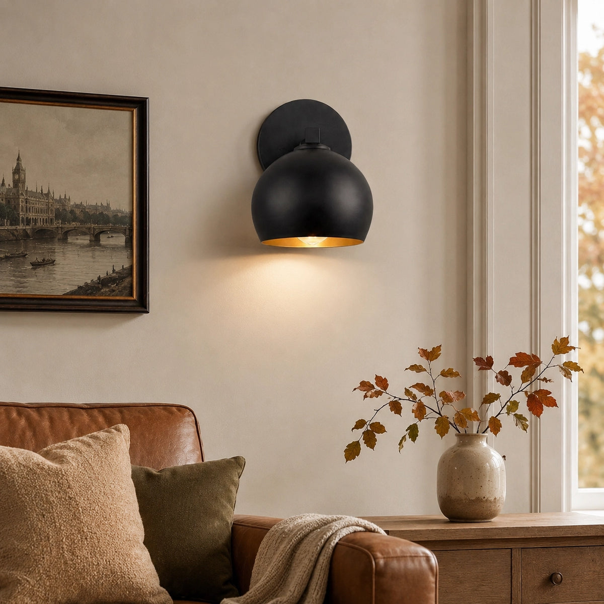 Adrian Vintage Brass Glass Globe Bathroom Vanity Light Over Mirror