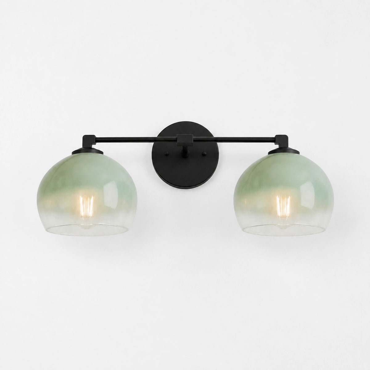 Adrian Vintage Brass Glass Globe Bathroom Vanity Light Over Mirror