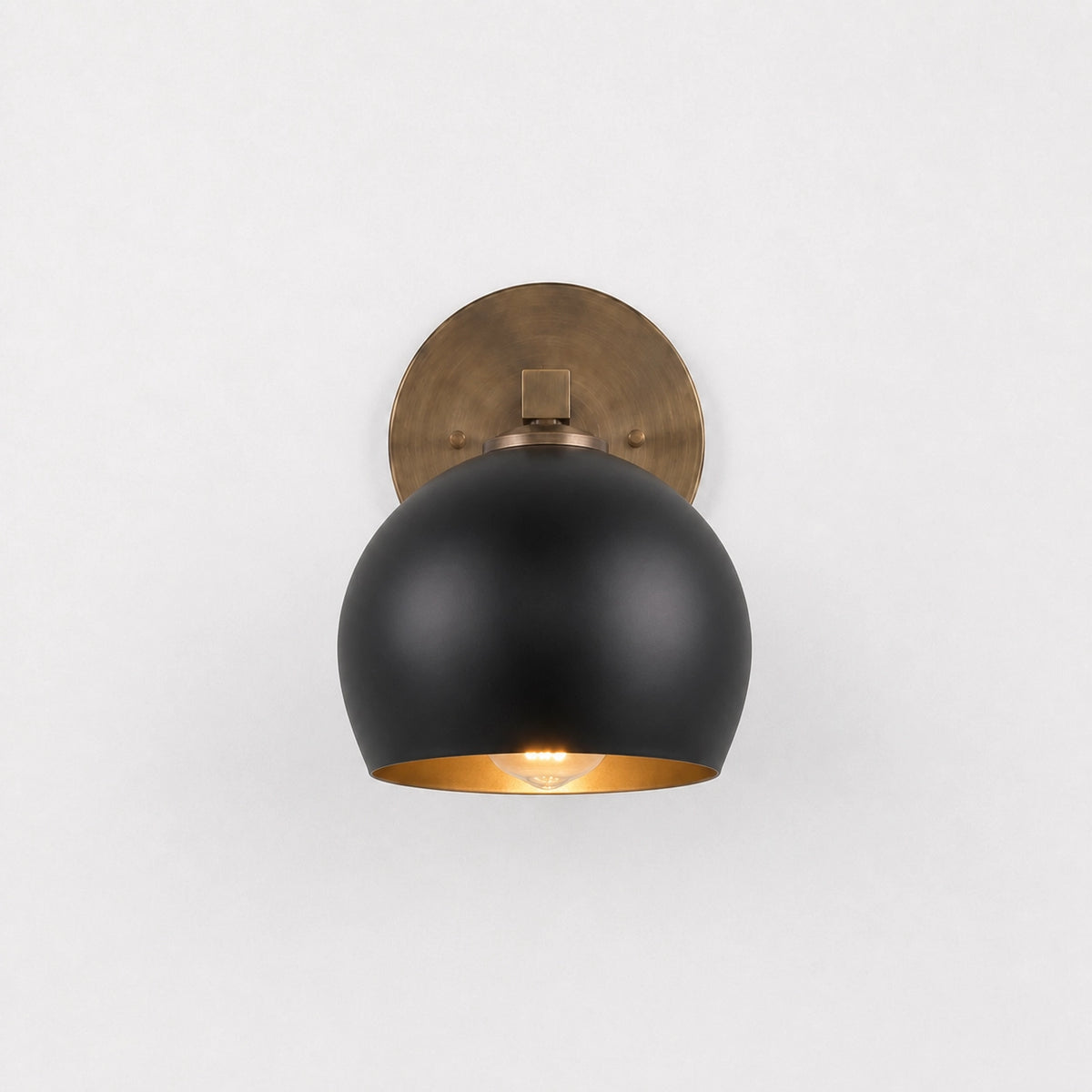 Adrian Vintage Brass Glass Globe Bathroom Vanity Light Over Mirror