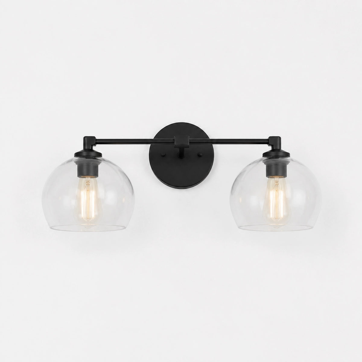 Adrian Vintage Brass Glass Globe Bathroom Vanity Light Over Mirror