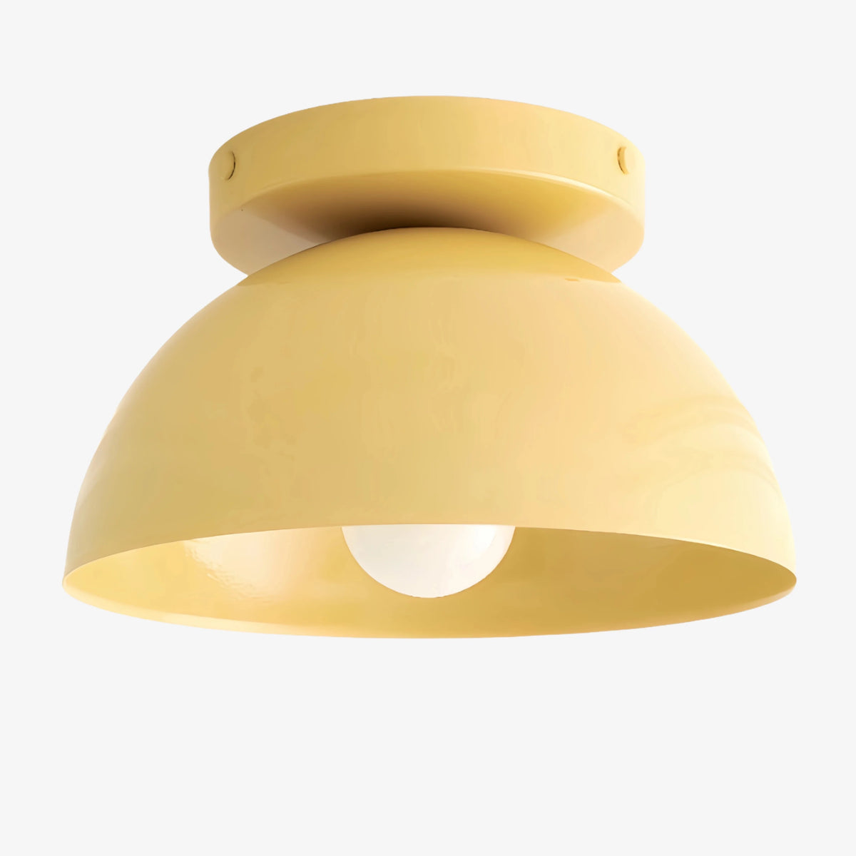 Colourful Minimalist Flush-Mount Dome Ceiling Light