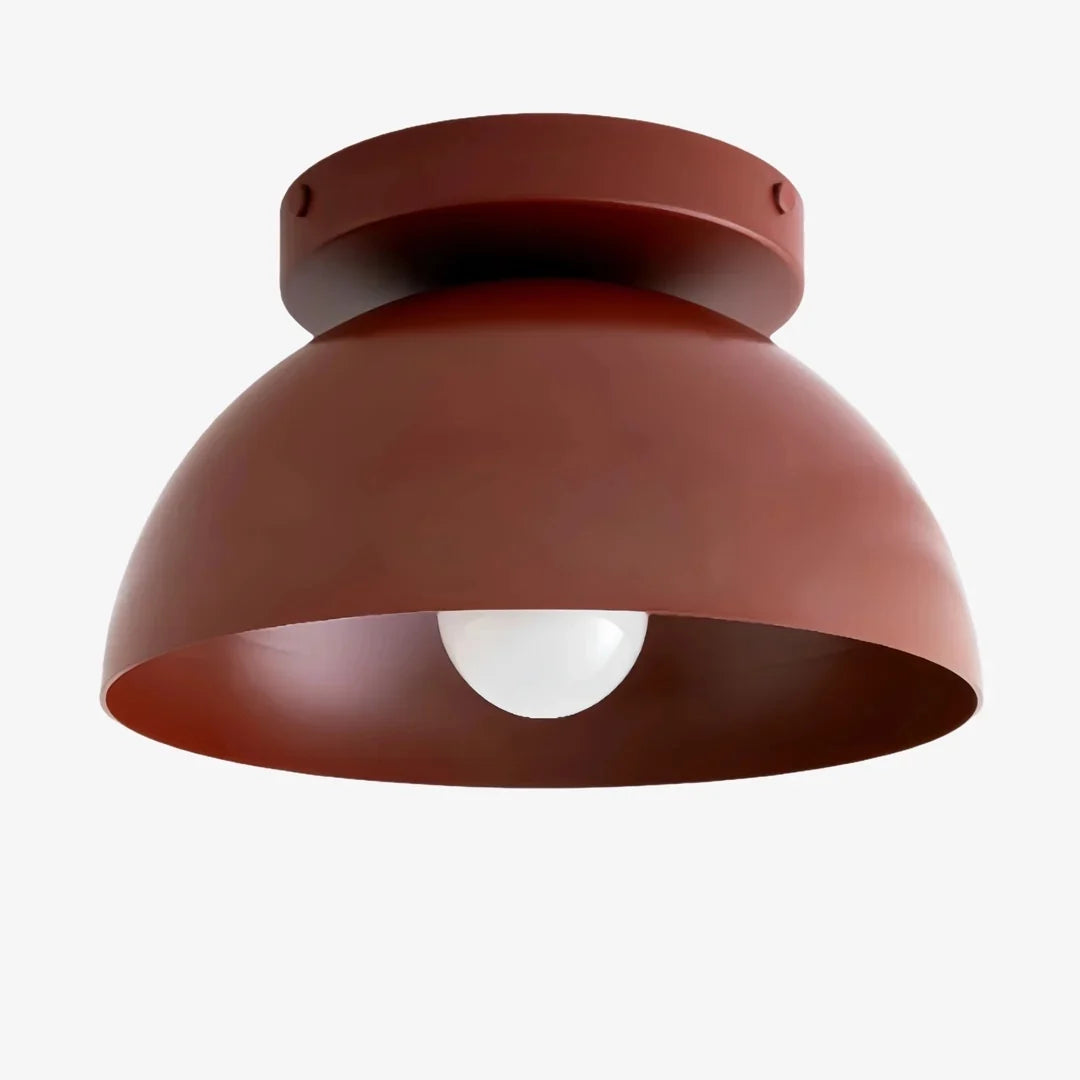 Colourful Minimalist Flush-Mount Dome Ceiling Light