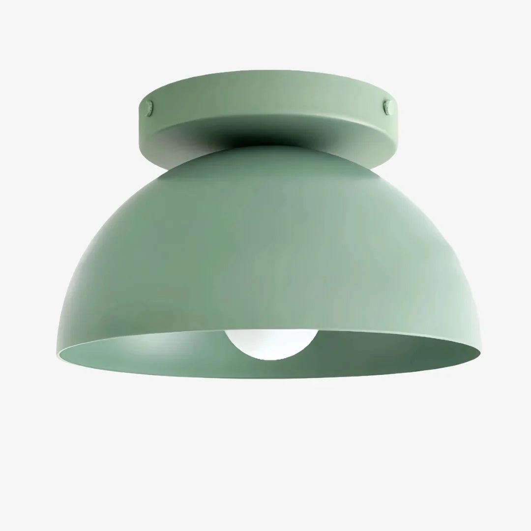Colourful Minimalist Flush-Mount Dome Ceiling Light