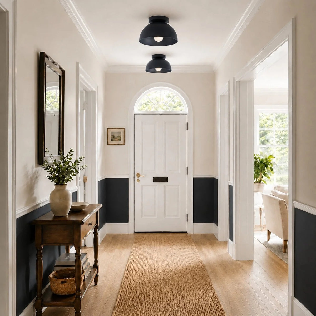 Colourful Minimalist Flush-Mount Dome Ceiling Light