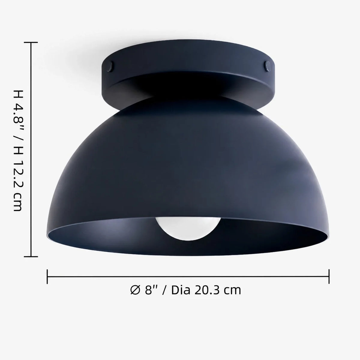 Colourful Minimalist Flush-Mount Dome Ceiling Light