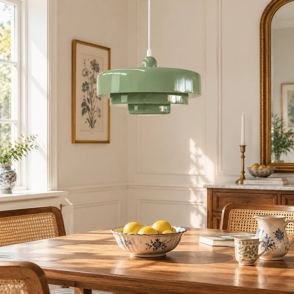 Colourful Bauhaus Triple Layer Pendant Light