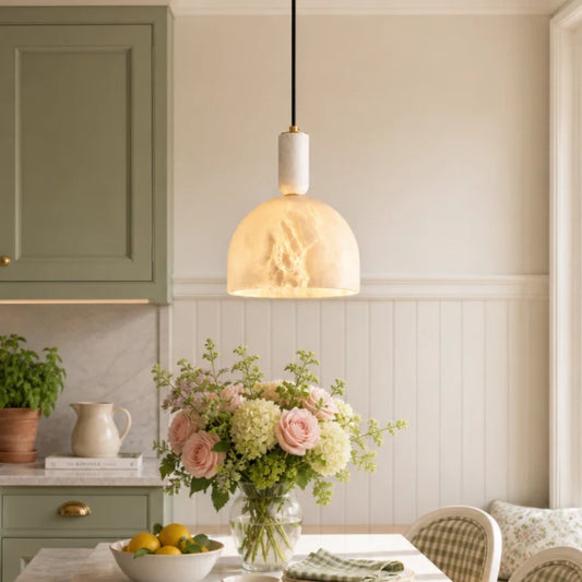 Elegant Alabaster Marble Pendant Light