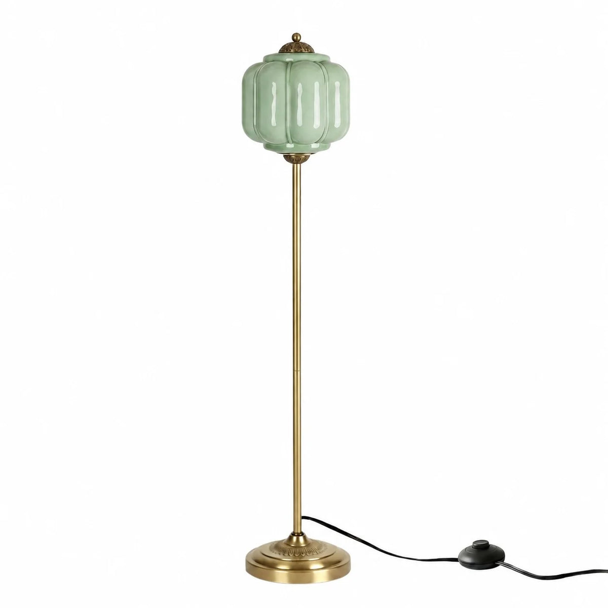 Eloise Vintage Ribbed Glass Floor Lamp