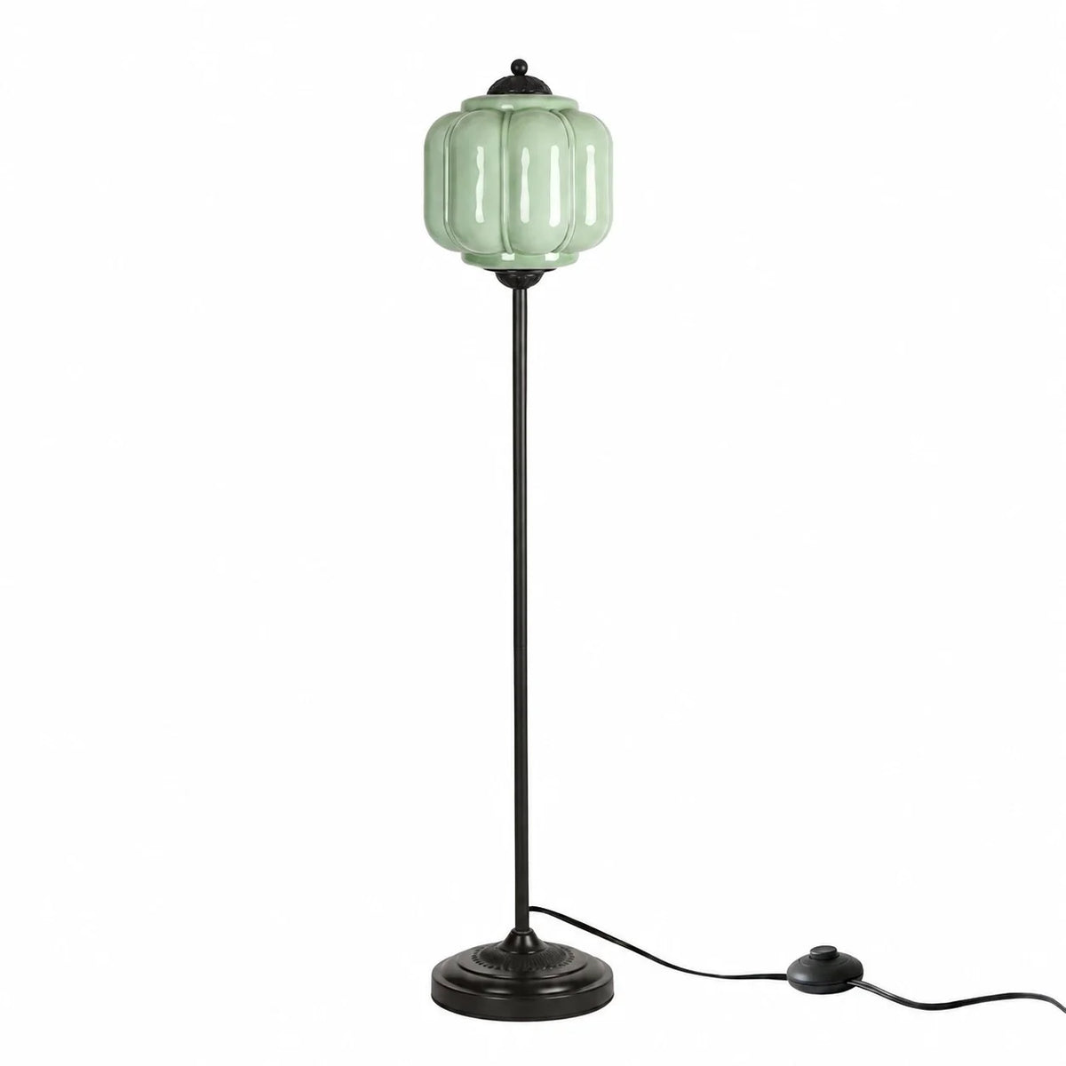 Eloise Vintage Ribbed Glass Floor Lamp