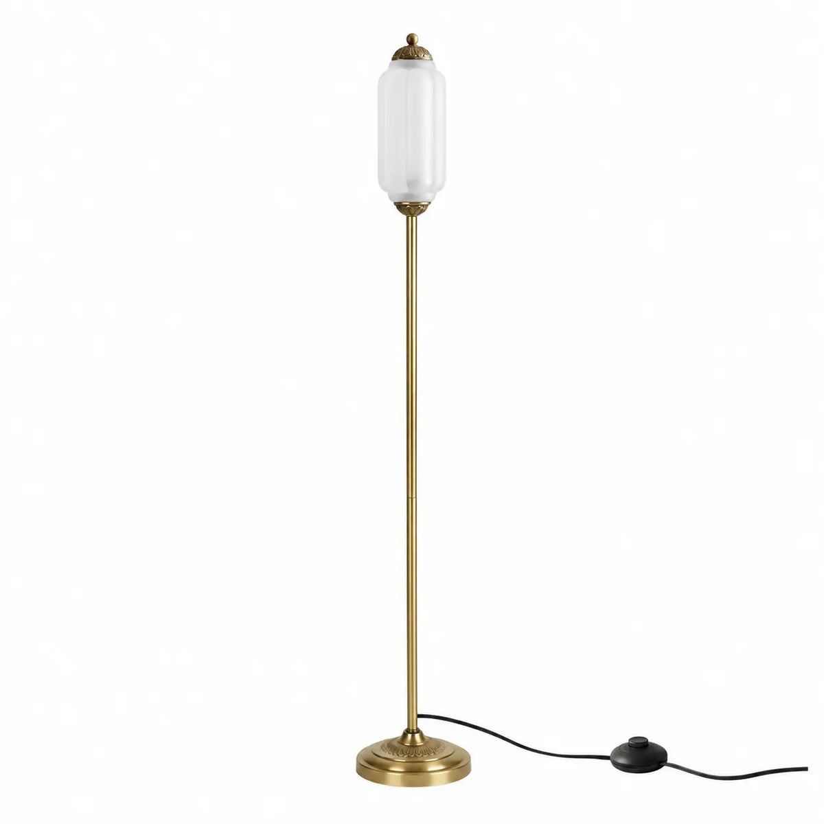 Eloise Vintage Ribbed Glass Floor Lamp