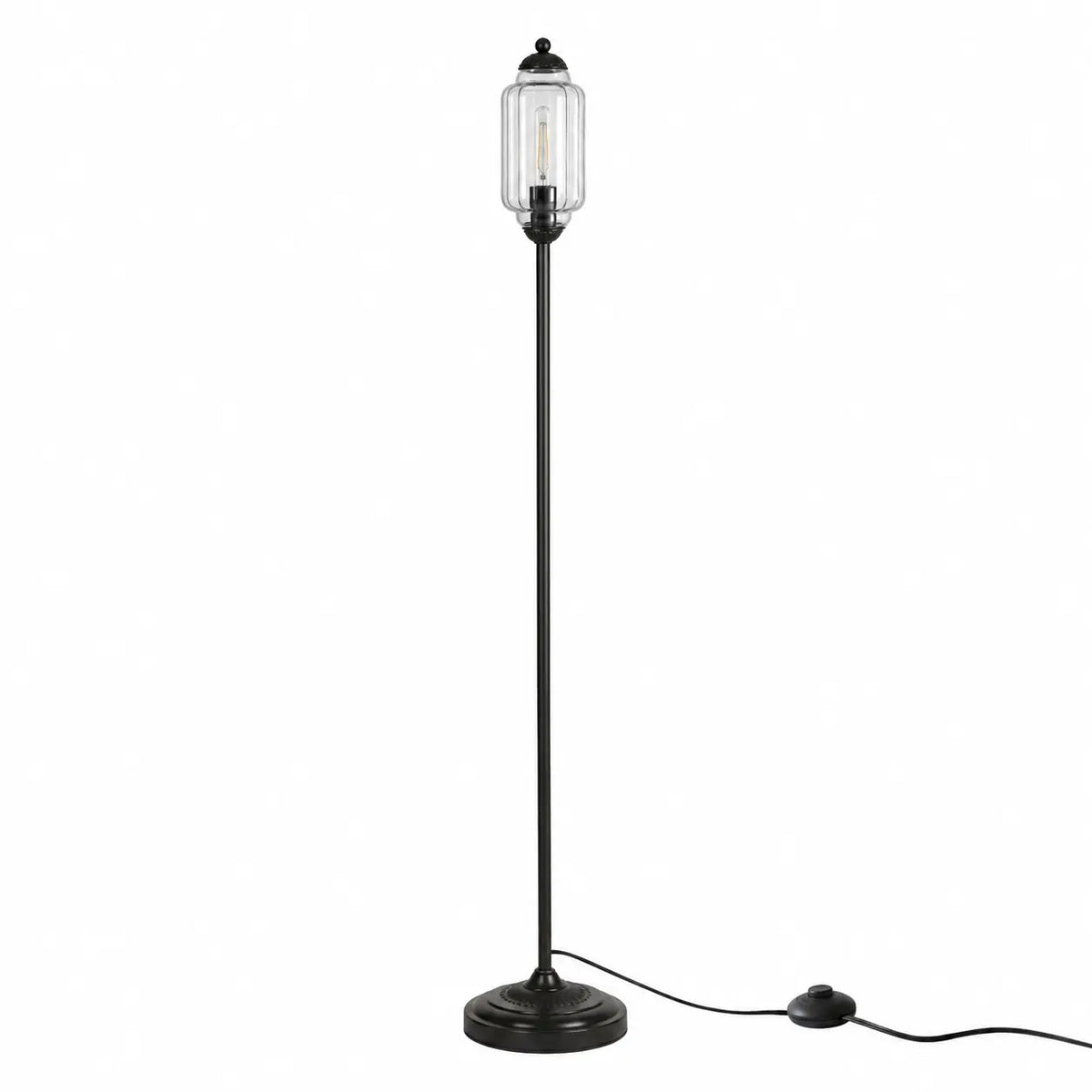 Eloise Vintage Ribbed Glass Floor Lamp