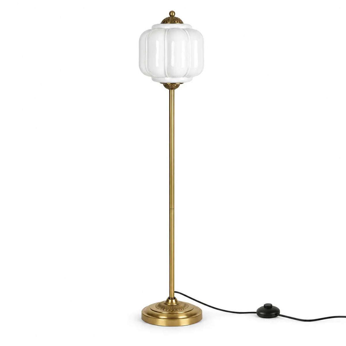 Eloise Vintage Ribbed Glass Floor Lamp