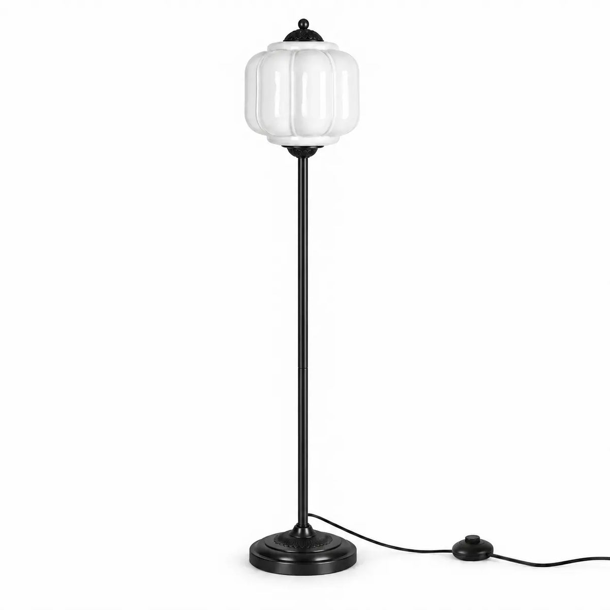 Eloise Vintage Ribbed Glass Floor Lamp