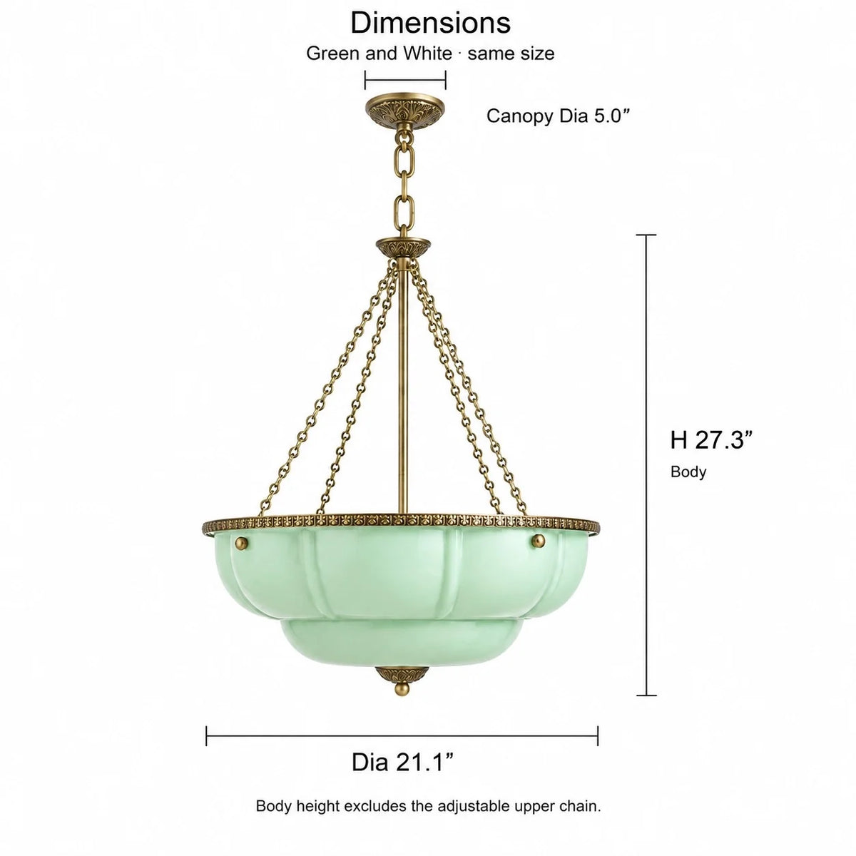 Eloise Series Vintage Scalloped Milk Glass Chandelier with Brass