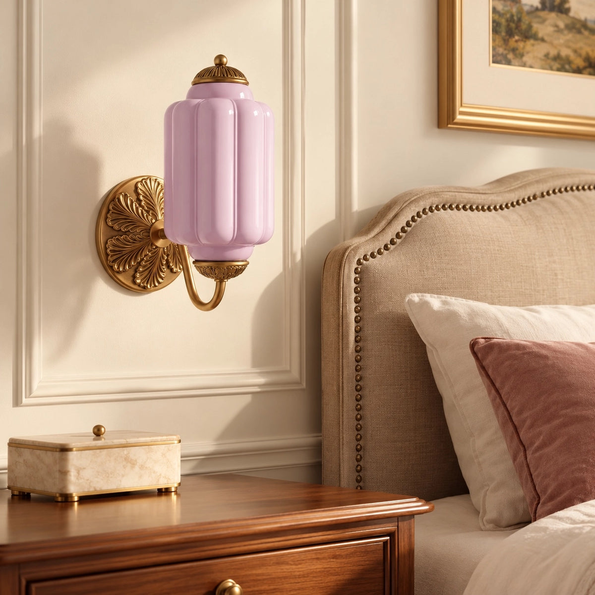 Evelyn Retro Milk Glass Oiled Brass Eloise Wall Sconce