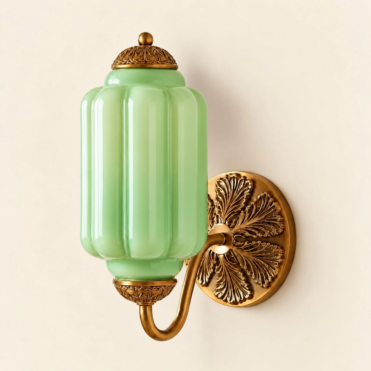 Evelyn Retro Milk Glass Oiled Brass Eloise Wall Sconce