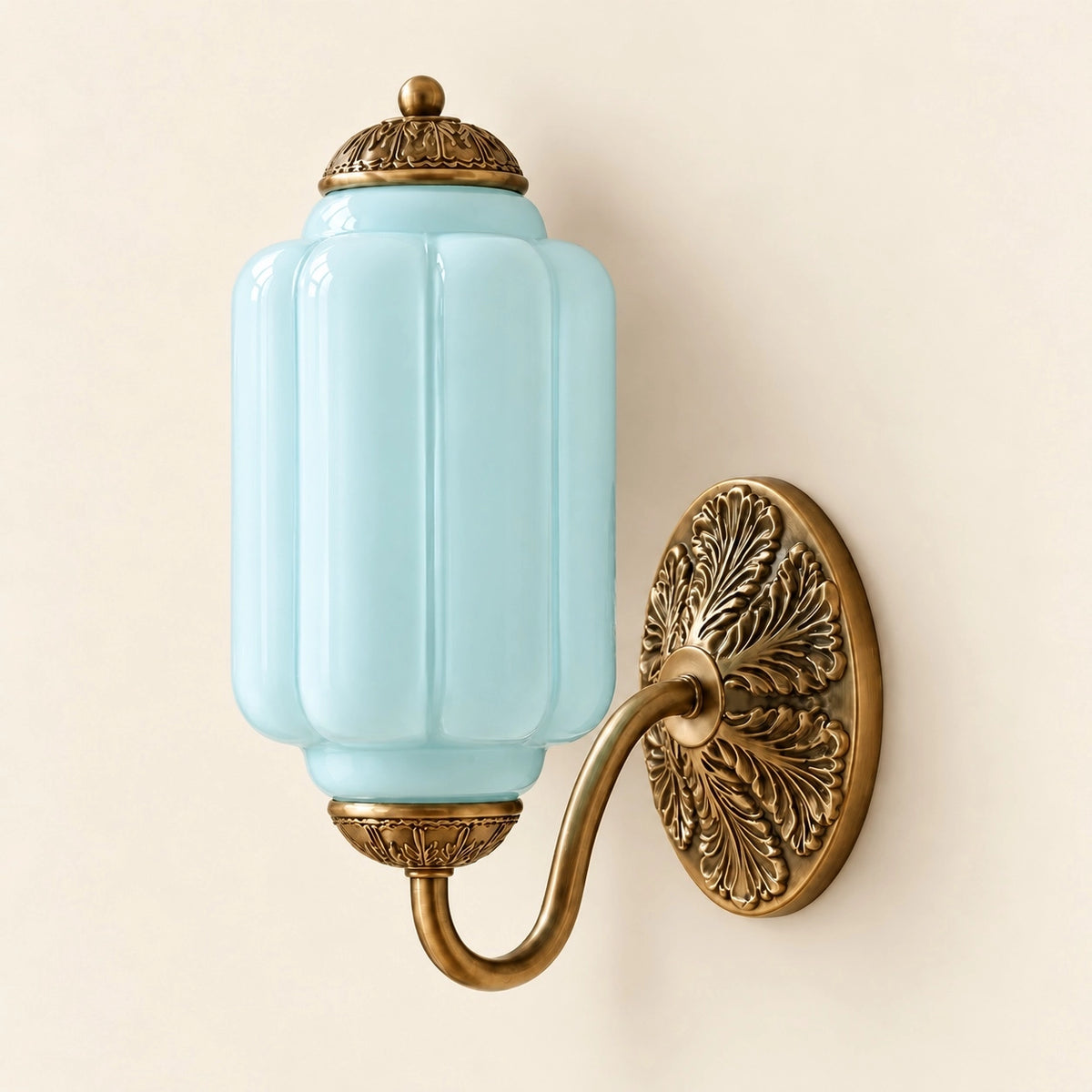 Evelyn Retro Milk Glass Oiled Brass Eloise Wall Sconce