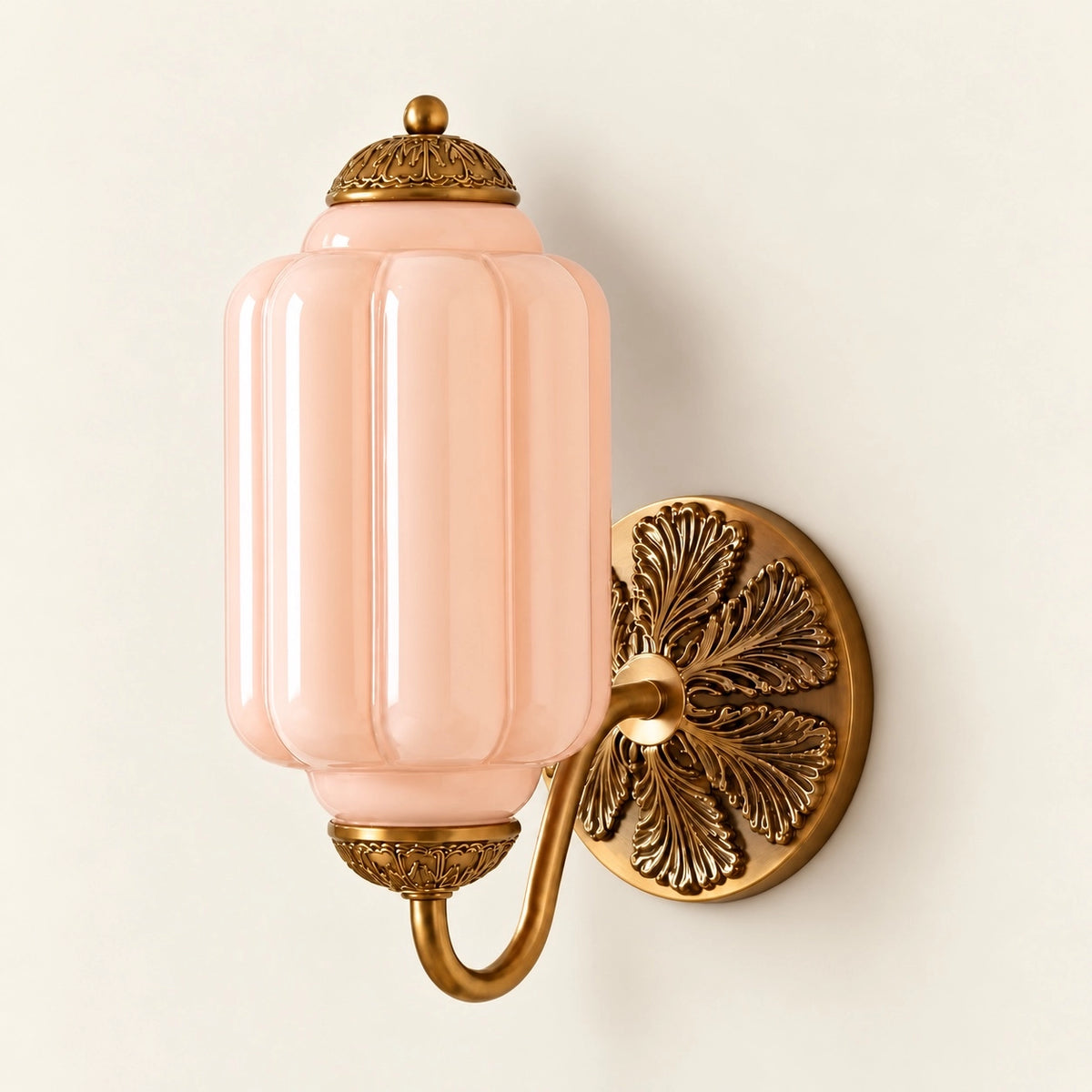 Evelyn Retro Milk Glass Oiled Brass Eloise Wall Sconce