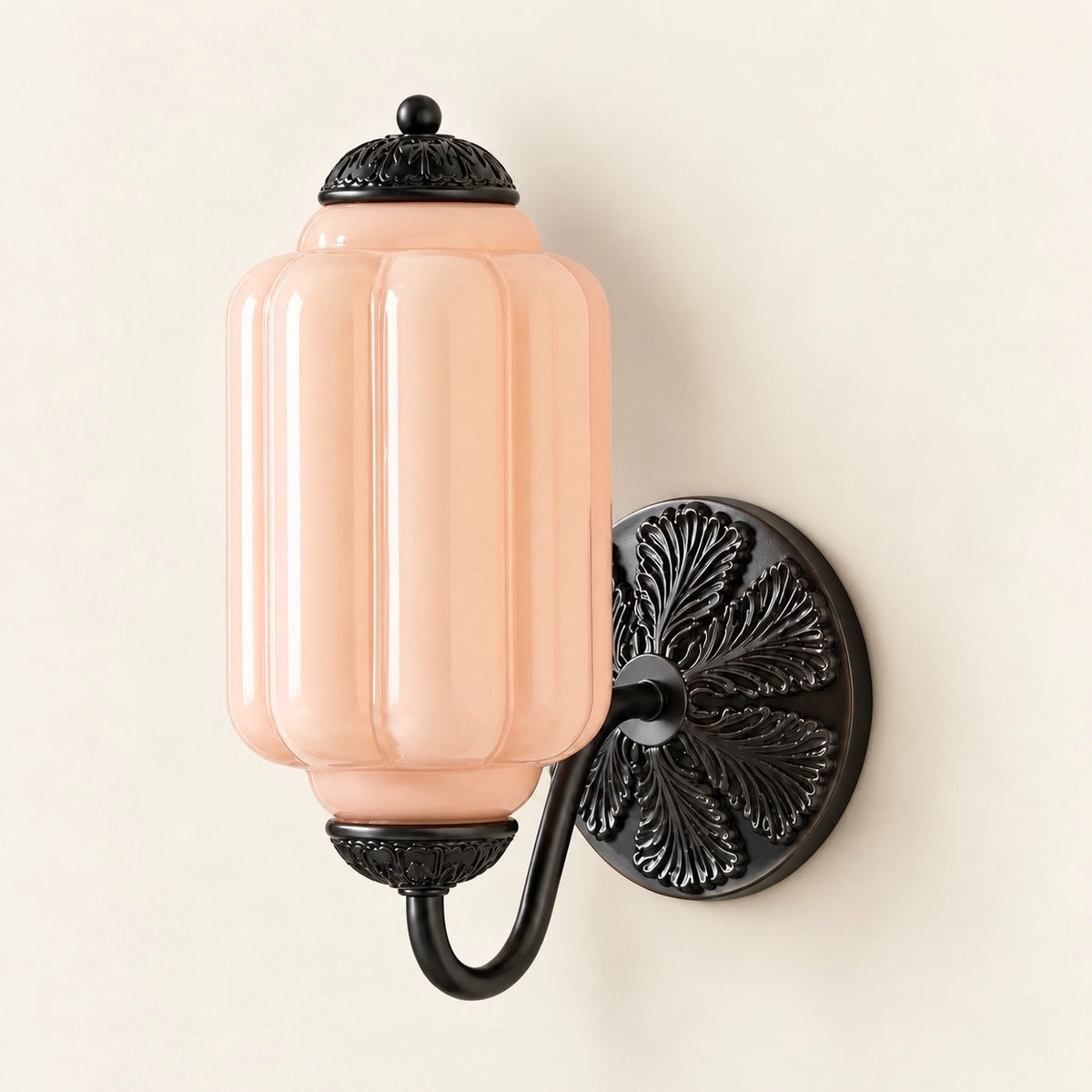 Evelyn Retro Milk Glass Oiled Brass Eloise Wall Sconce