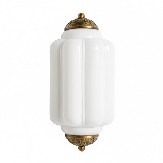 Evelyn Elegant Colorful Milk Glass Eloise Flush Wall Sconce