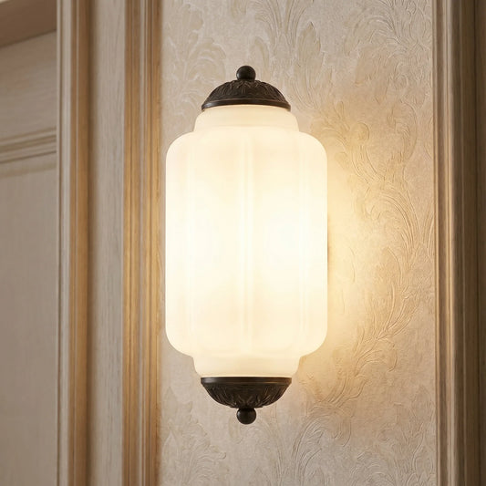 Evelyn Elegant Colorful Milk Glass Eloise Flush Wall Sconce