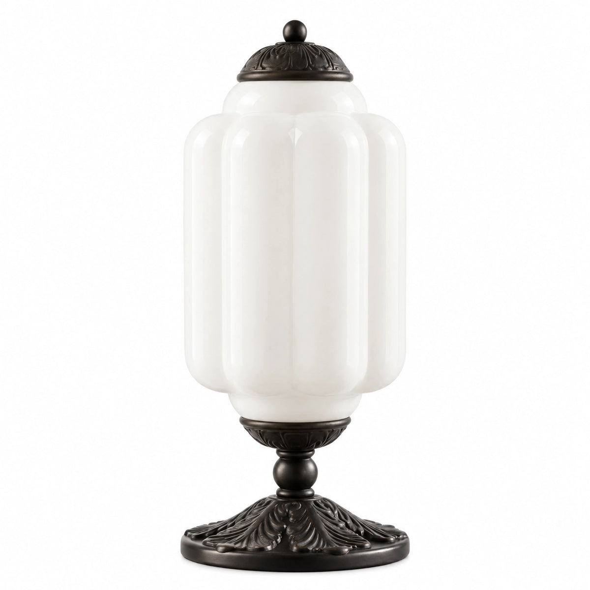 Evelyn Elegant Cream Glass Eloise Table Lamp