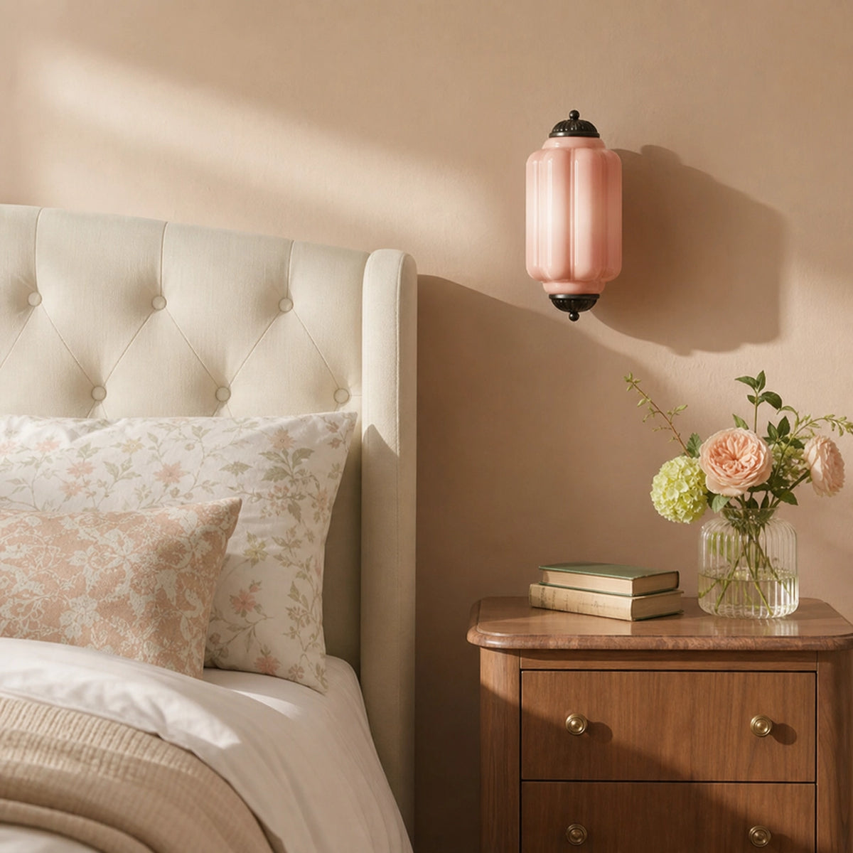 Evelyn Elegant Colorful Milk Glass Eloise Flush Wall Sconce