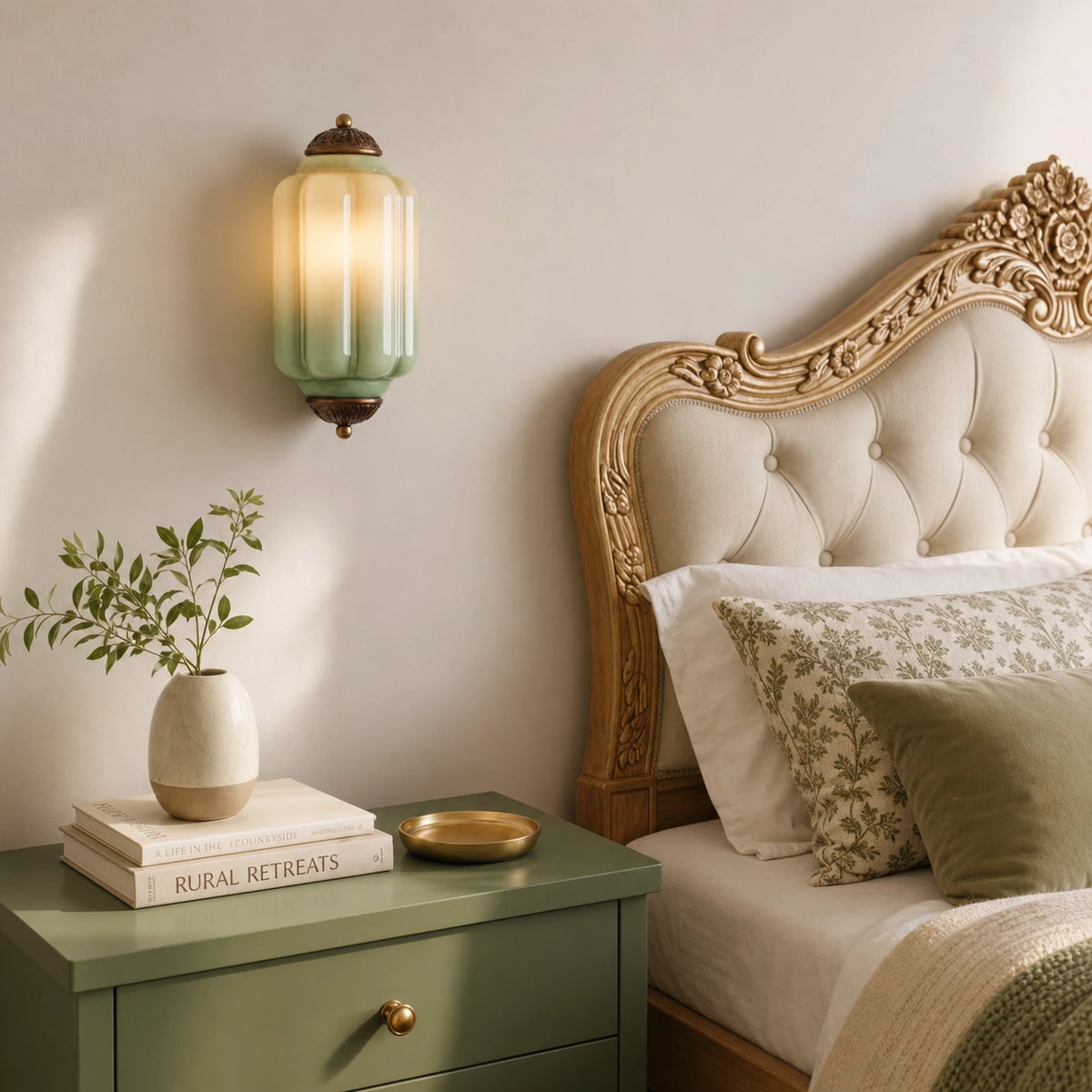Evelyn Elegant Colorful Milk Glass Eloise Flush Wall Sconce