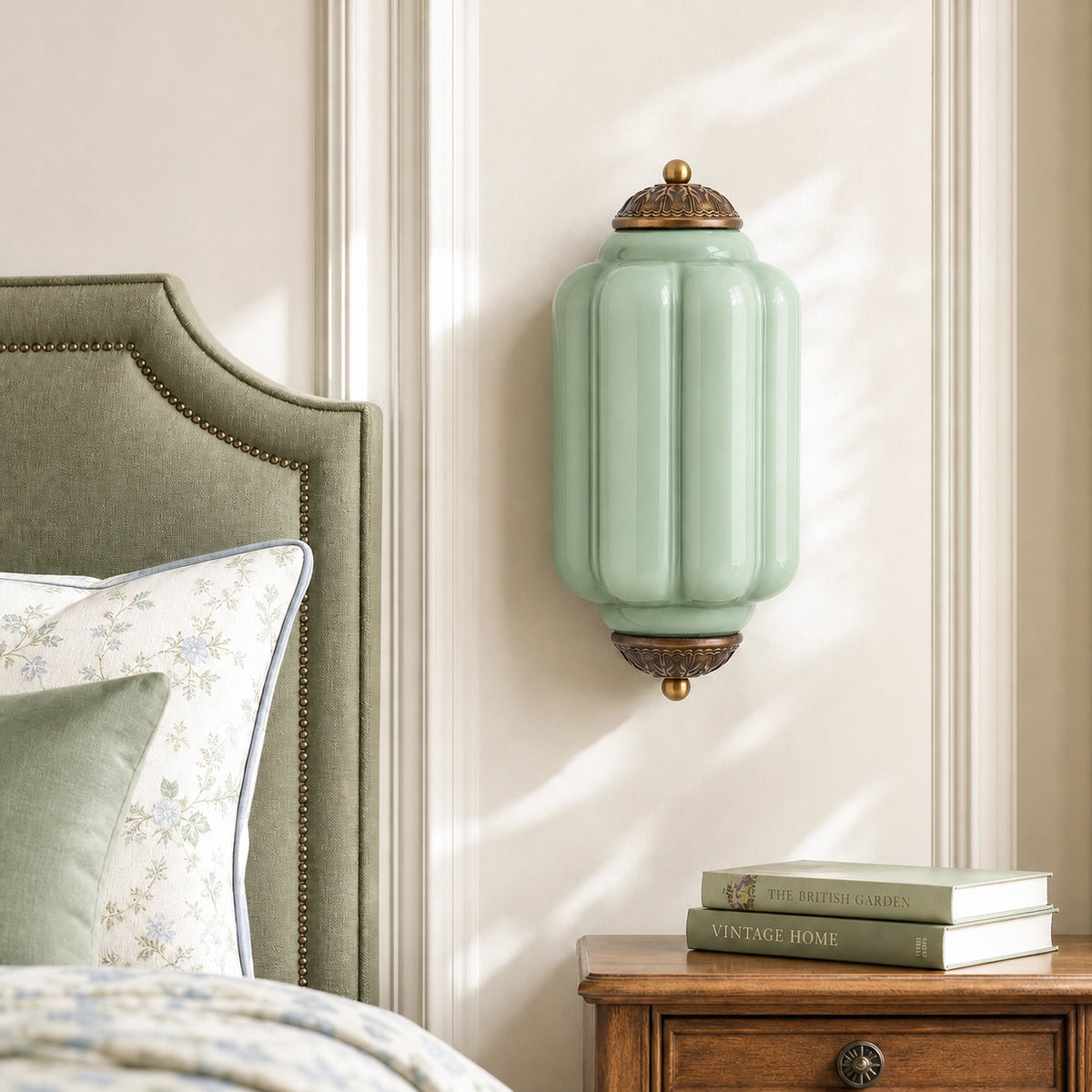 Evelyn Elegant Colorful Milk Glass Eloise Flush Wall Sconce