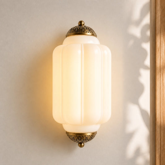 Evelyn Elegant Colorful Milk Glass Eloise Flush Wall Sconce