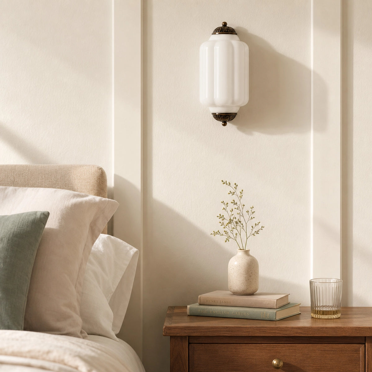 Evelyn Elegant Colorful Milk Glass Eloise Flush Wall Sconce