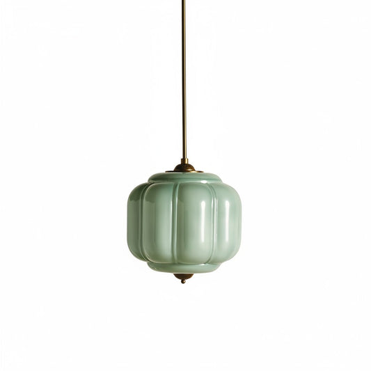 Evelyn Vintage Multi-Color Milk Glass Eloise Pendant Light