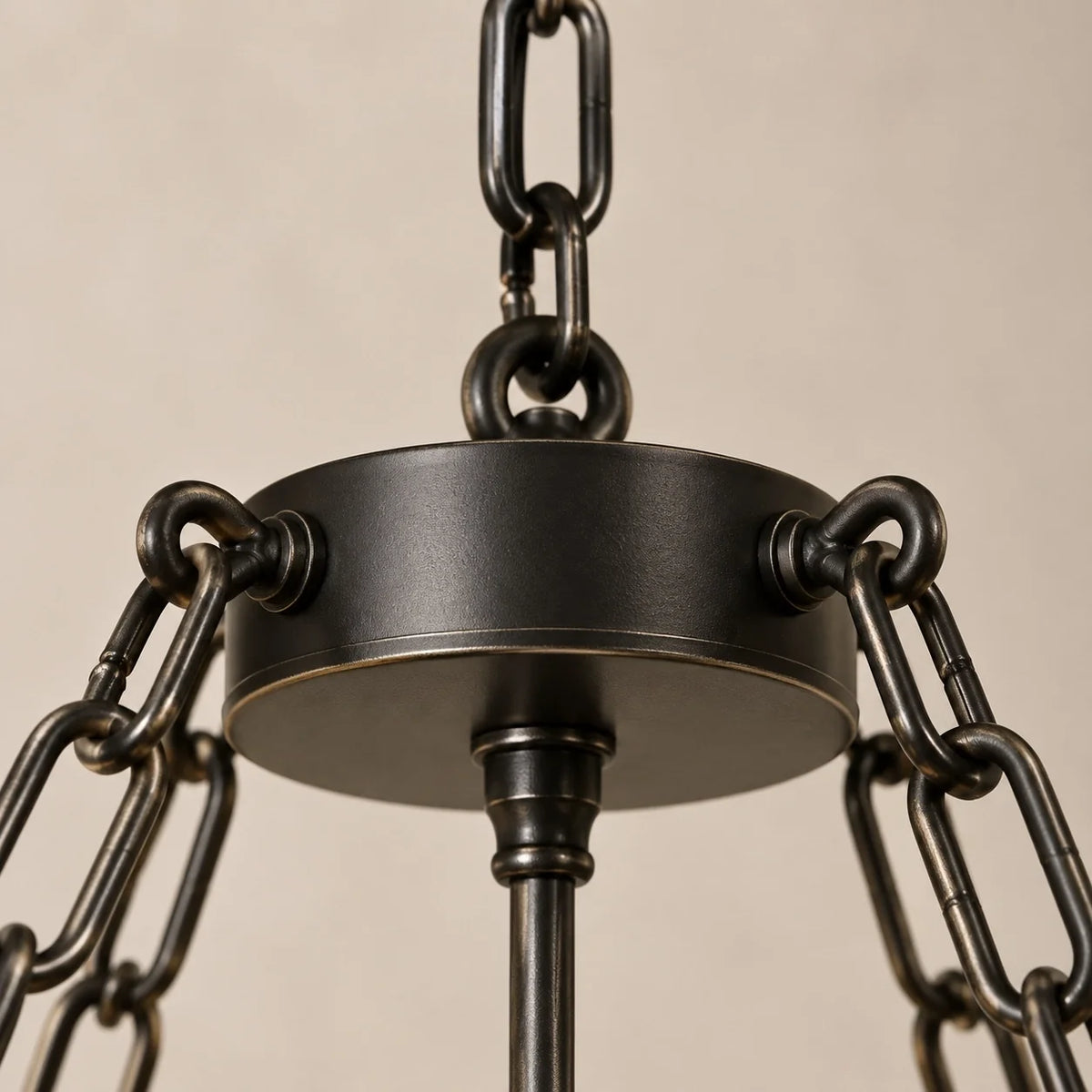 Gothic Rustic Black Wagon Wheel Candle Chandelier