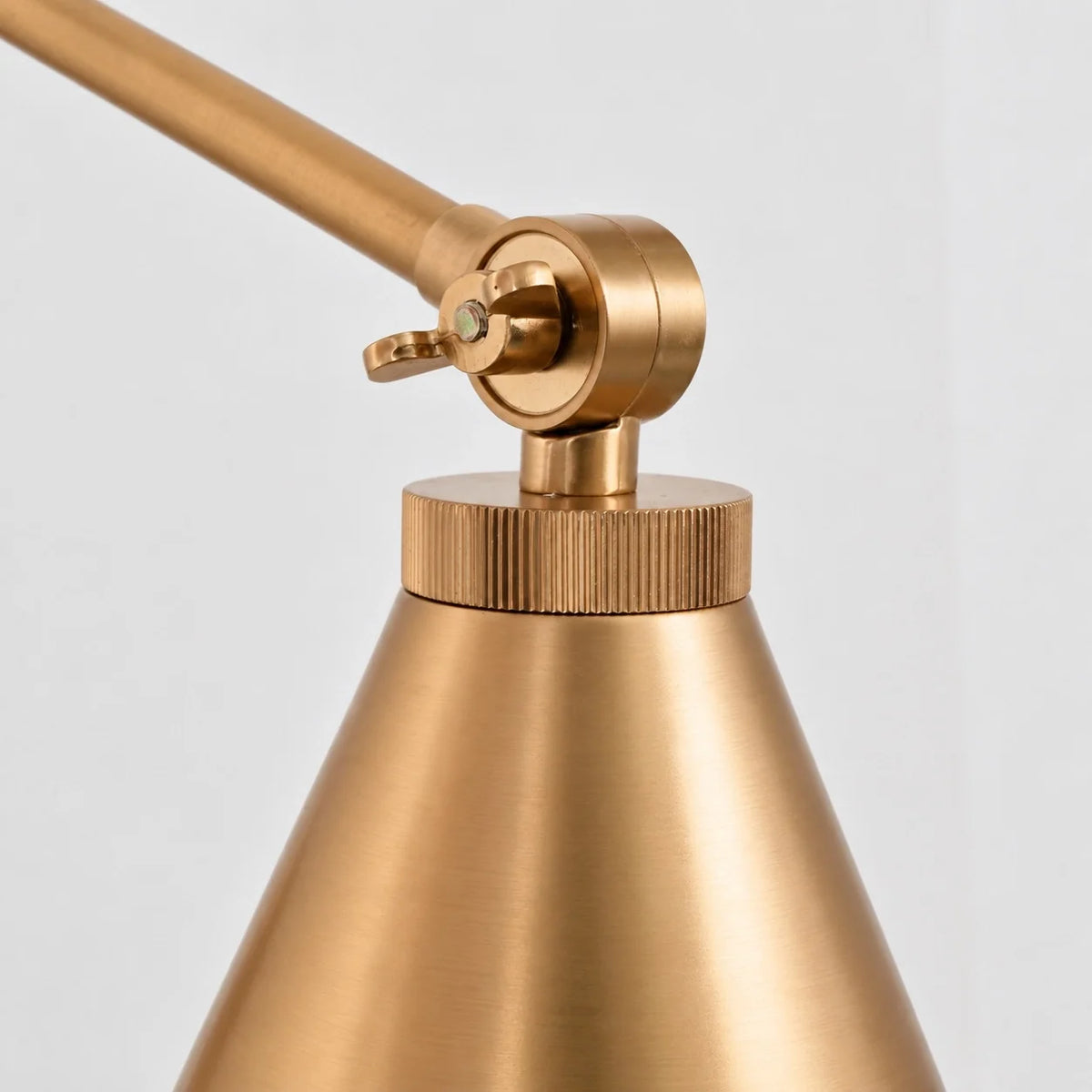 Industrial Brass Adjustable Swing Arm Wall Light