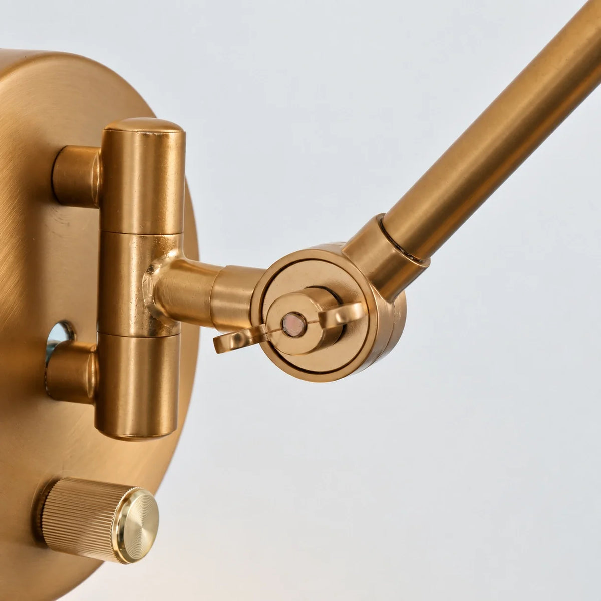 Industrial Brass Adjustable Swing Arm Wall Light