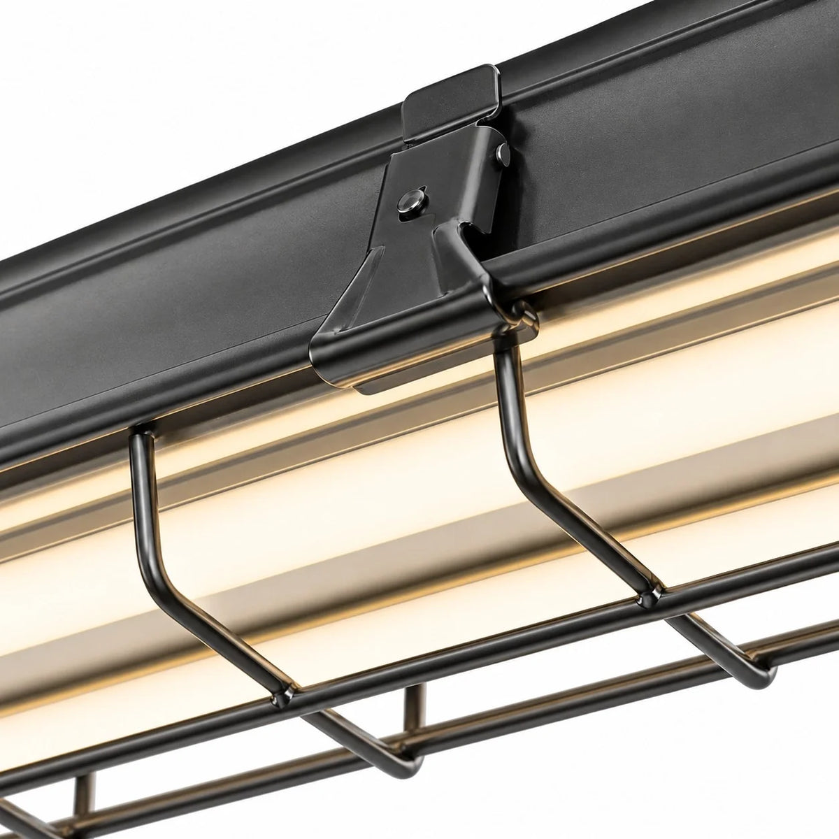 Industrial LED Linear Cage Pendant Light for Kitchen Islands